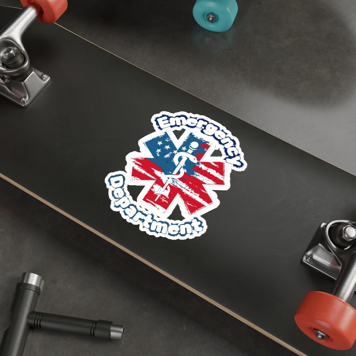 Emergency Department Patriotic Die-Cut Stickers