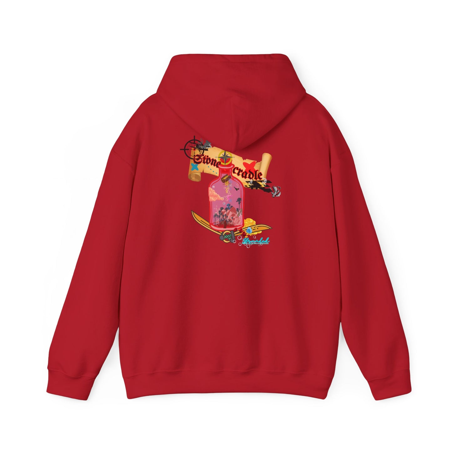 Hooded sweat shirt (stone cradle) stranded line