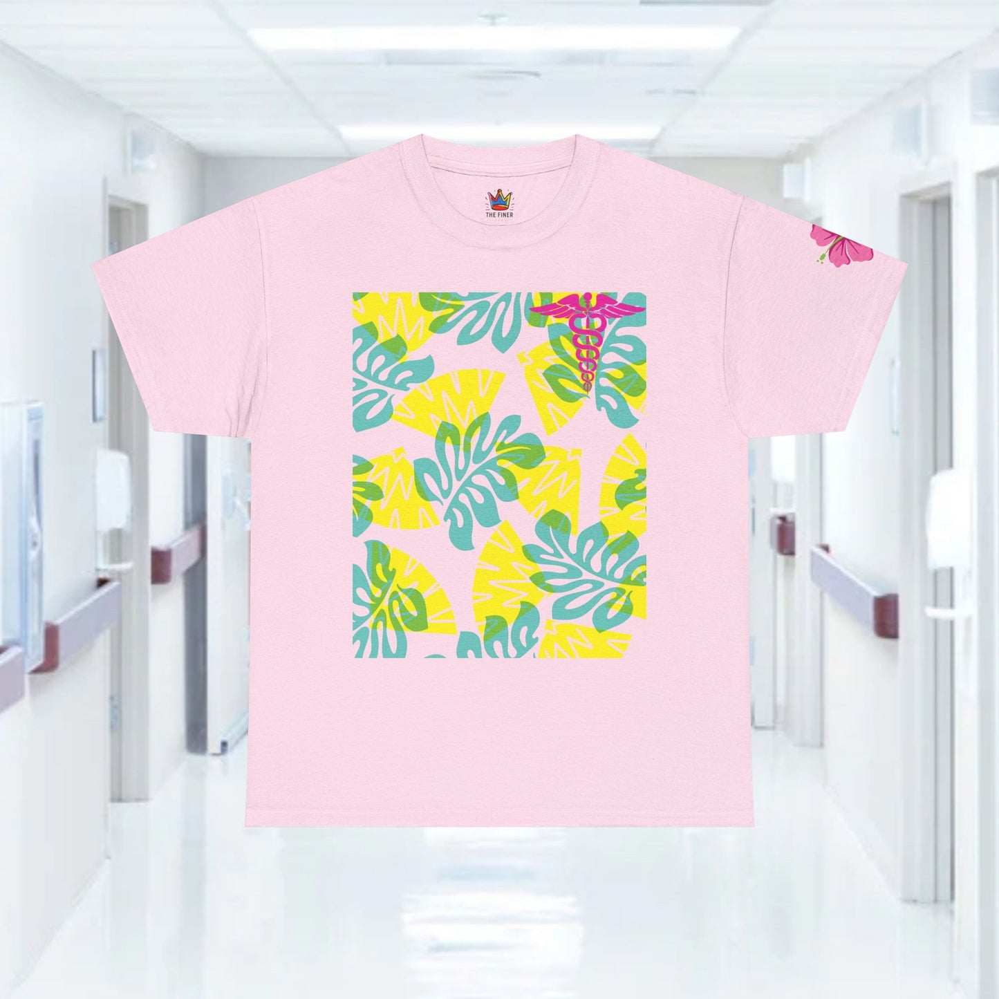 Summertime RN Hawaiian themed t shirt gift for nurses week floral RN shirt tropical themed RN healthcare worker gift t shirt