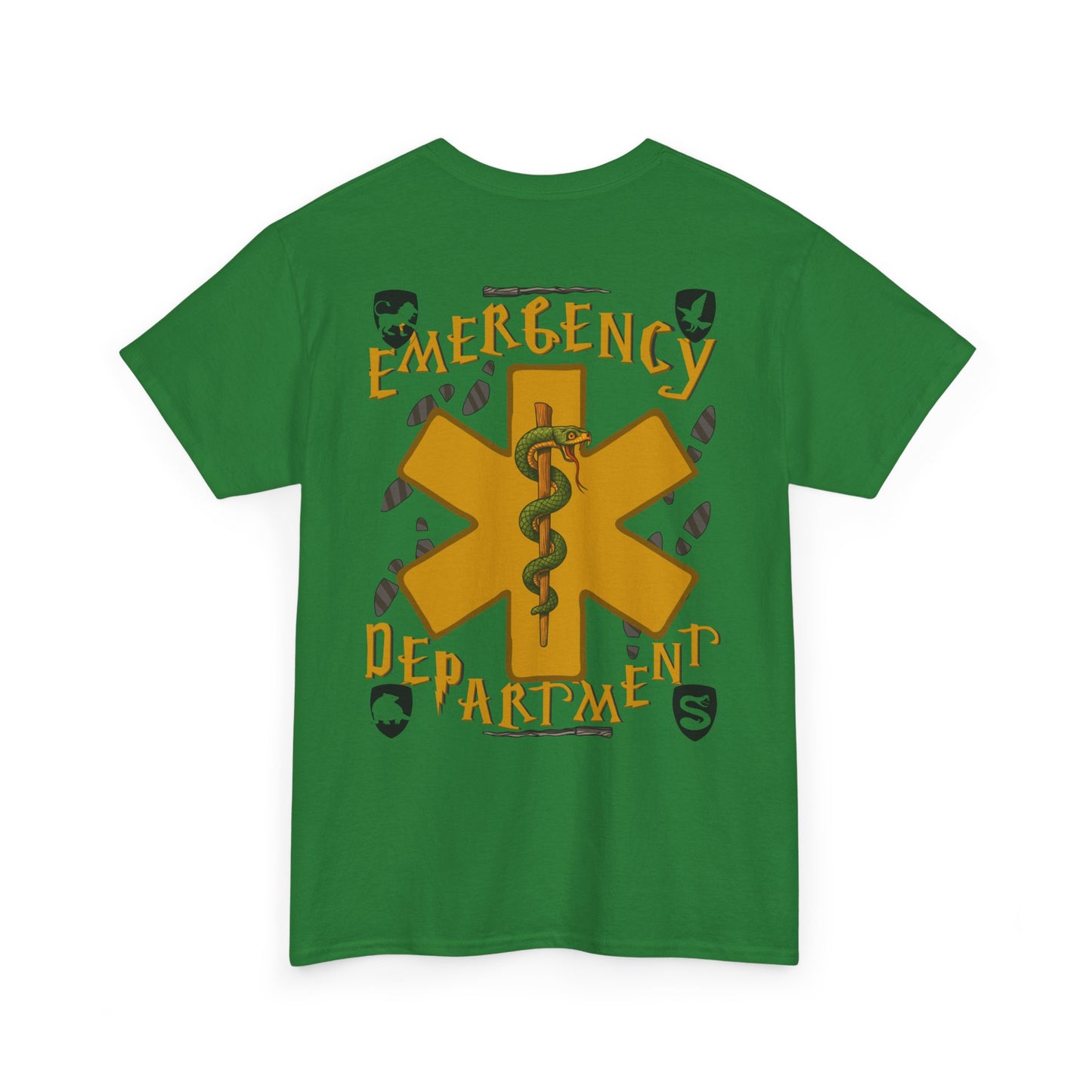 Wizarding world of the Emergency Department potter lover multi house color ED staff tee shirt Unisex Heavy Cotton Tee