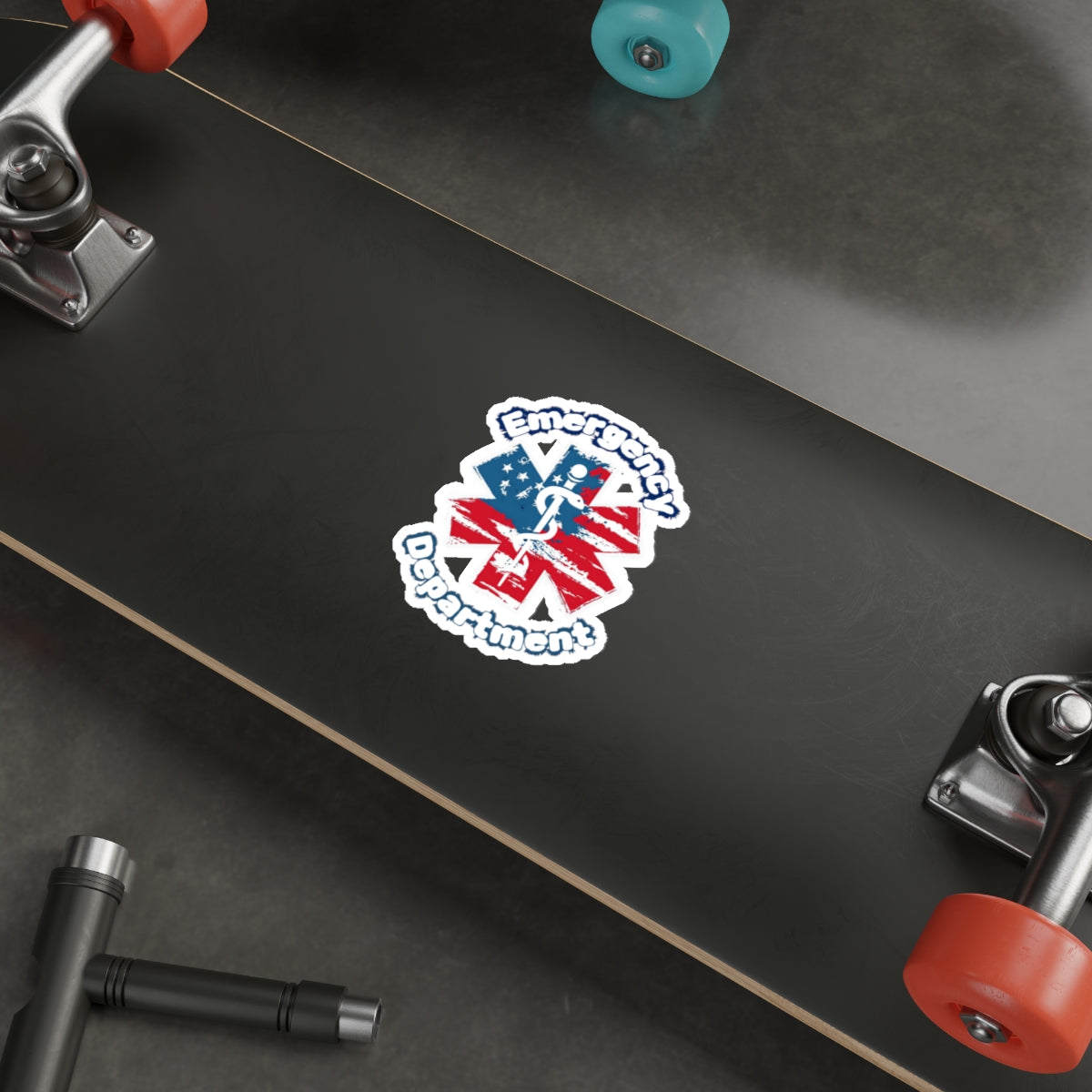 Emergency Department Patriotic Die-Cut Stickers