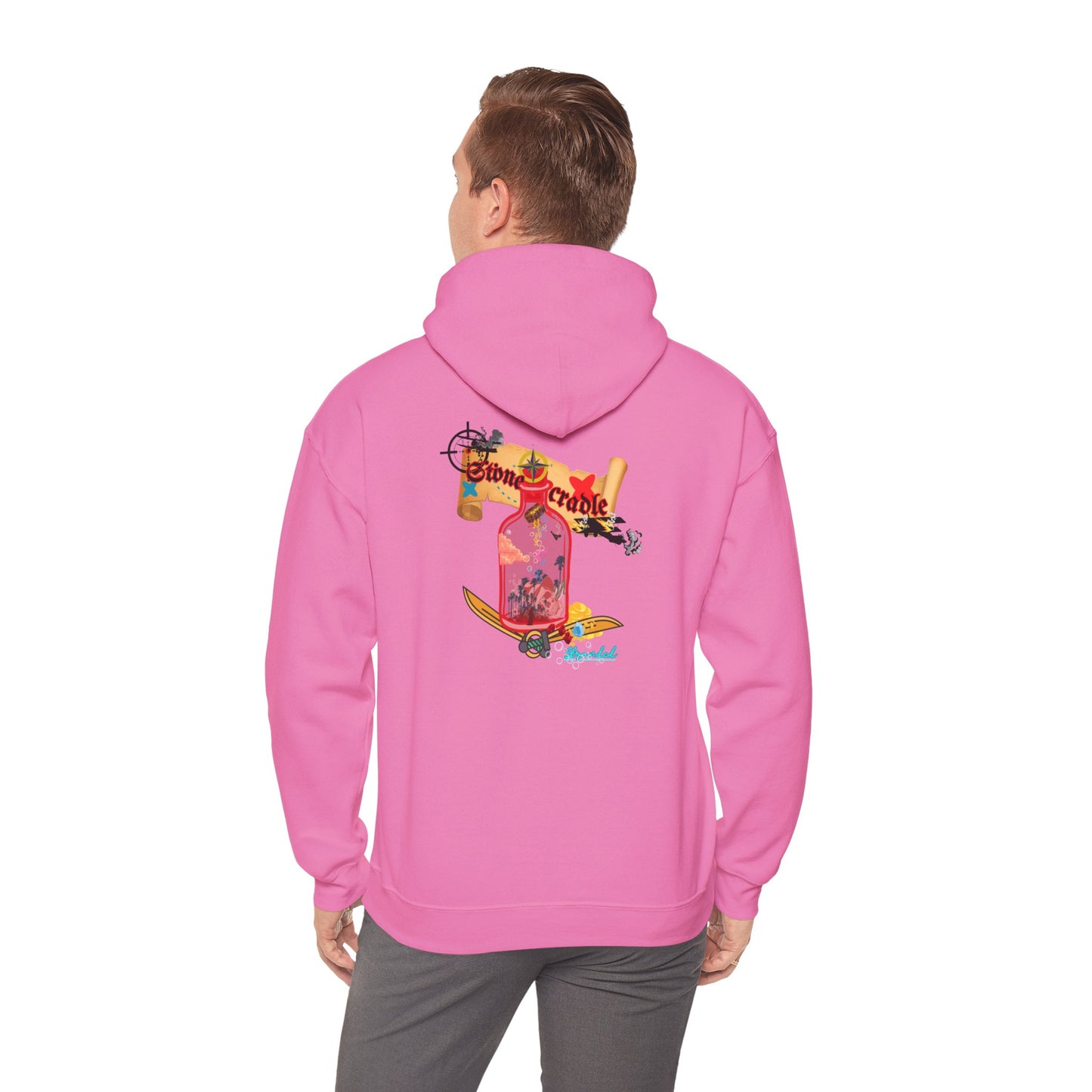 Hooded sweat shirt (stone cradle) stranded line