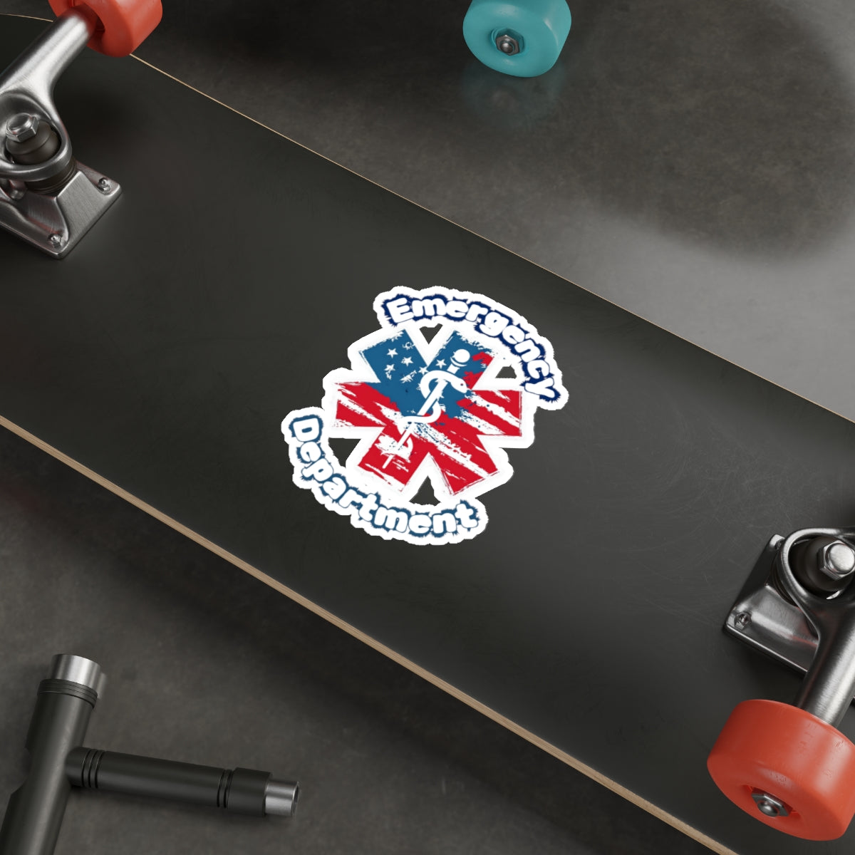 Emergency Department Patriotic Die-Cut Stickers