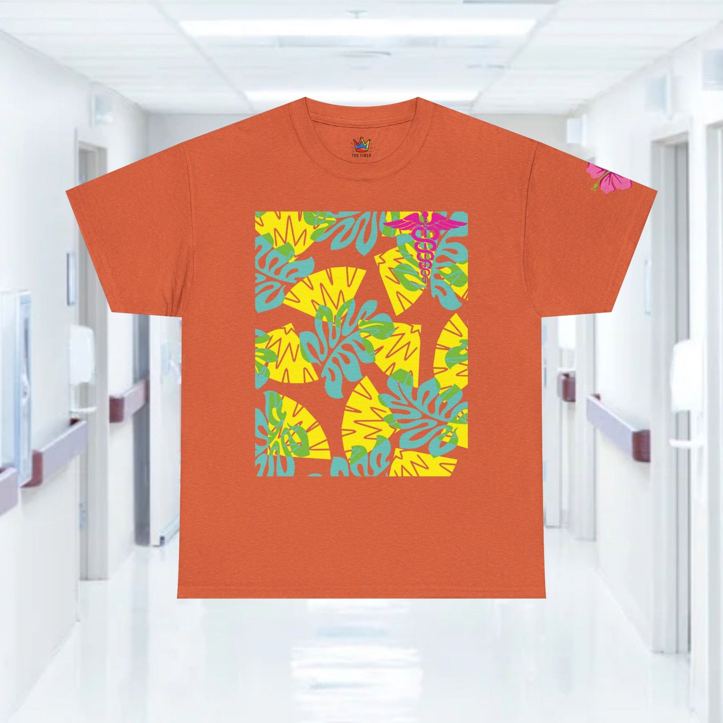 Summertime RN Hawaiian themed t shirt gift for nurses week floral RN shirt tropical themed RN healthcare worker gift t shirt