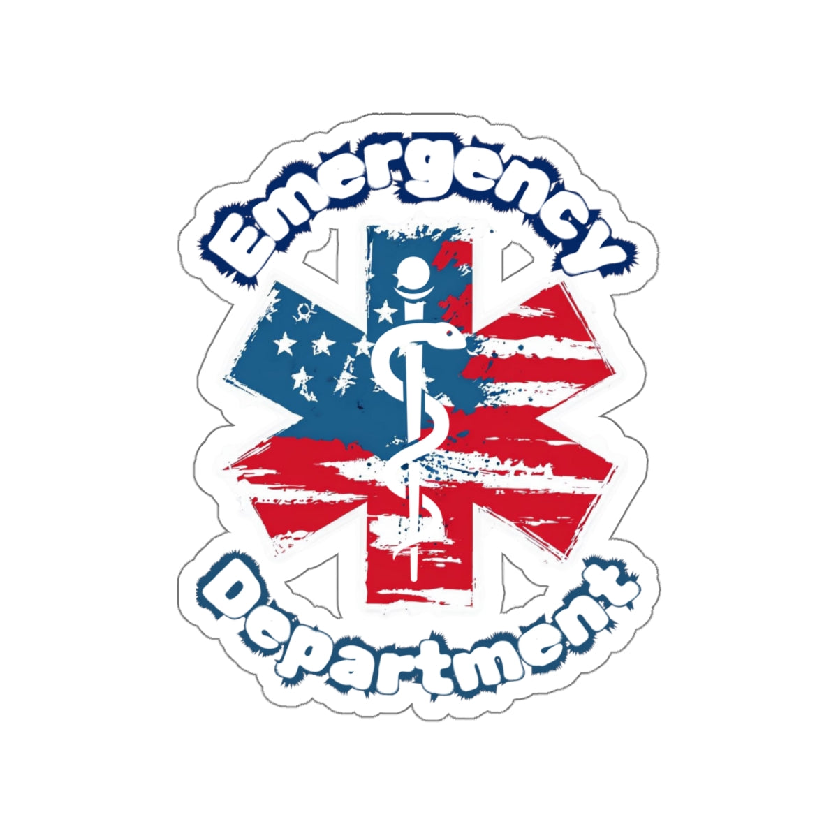 Emergency Department Patriotic Die-Cut Stickers