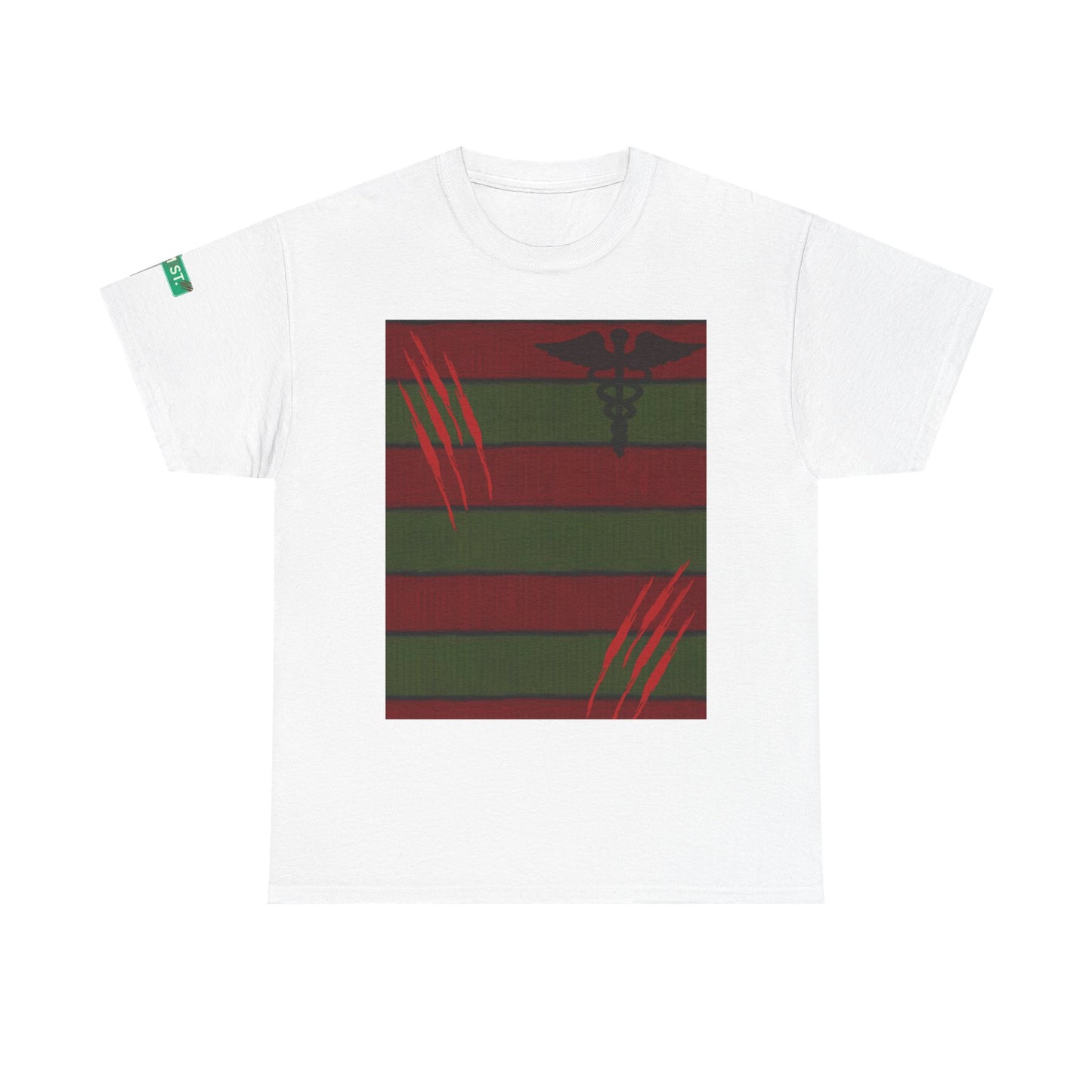 Nightmare on Elm Street RN T Shirt Freddy Krueger Inspired Halloween Shirt for Registered Nurses Scary Nurse Tee Horror Movie Medical Gift