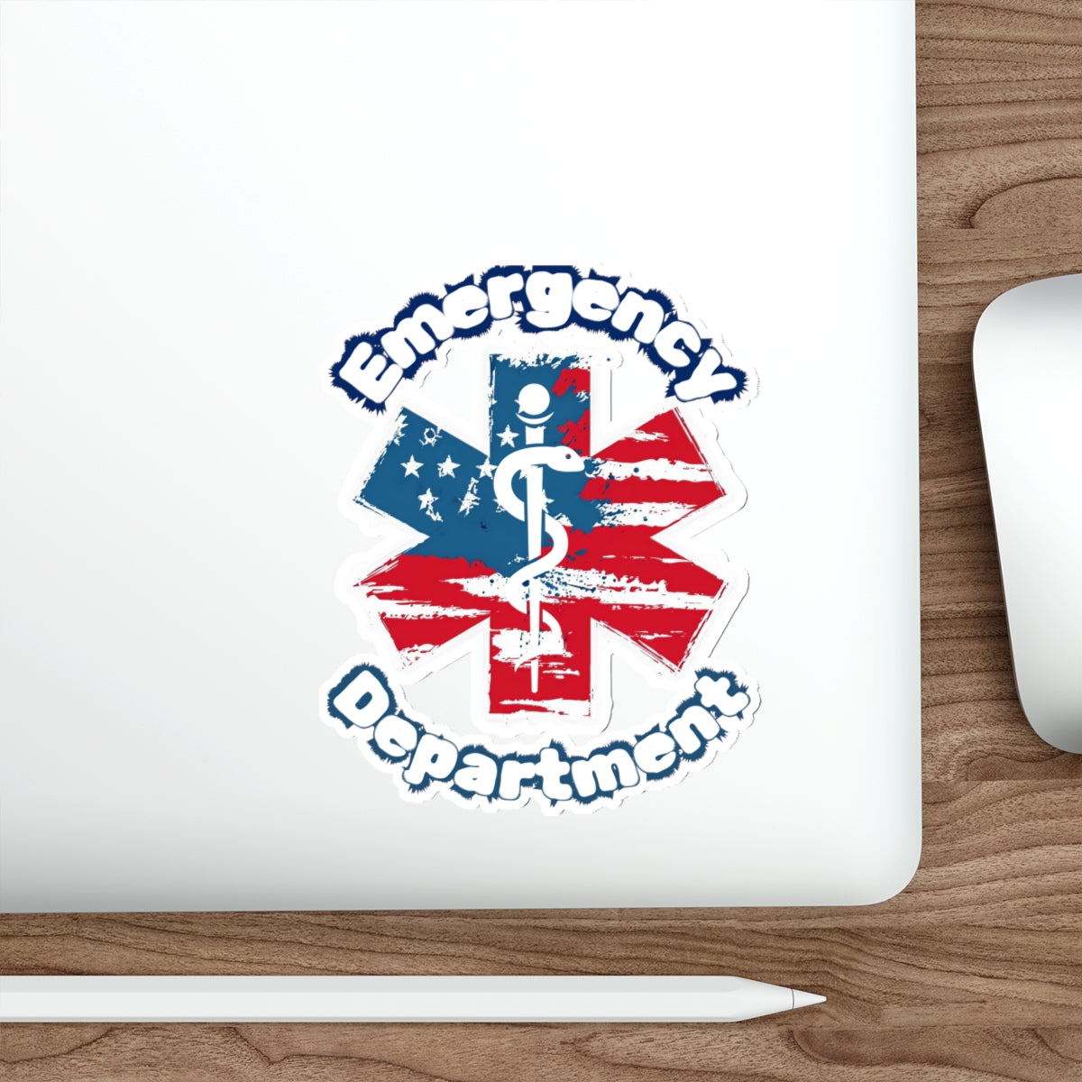 Emergency Department Patriotic Die-Cut Stickers