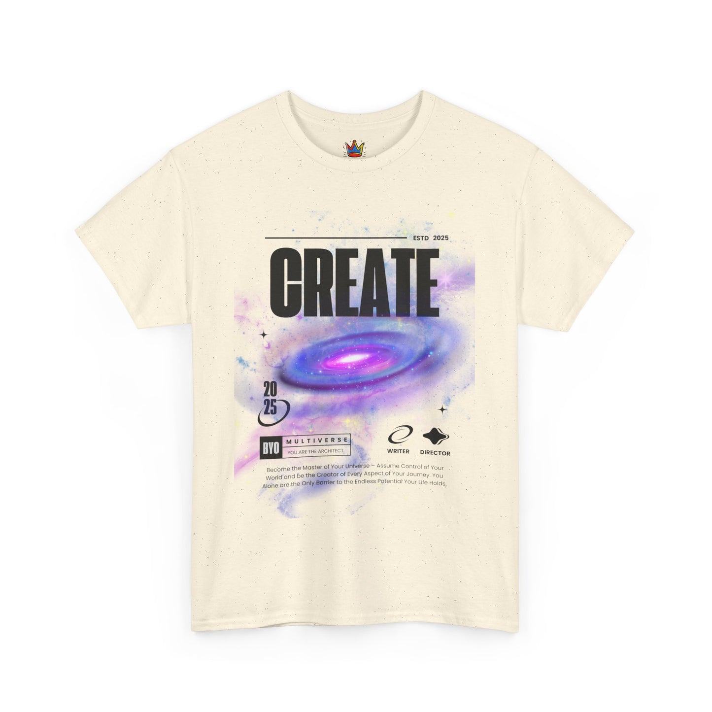 Manifest inspiring create your universe  Unisex Heavy Cotton Tee