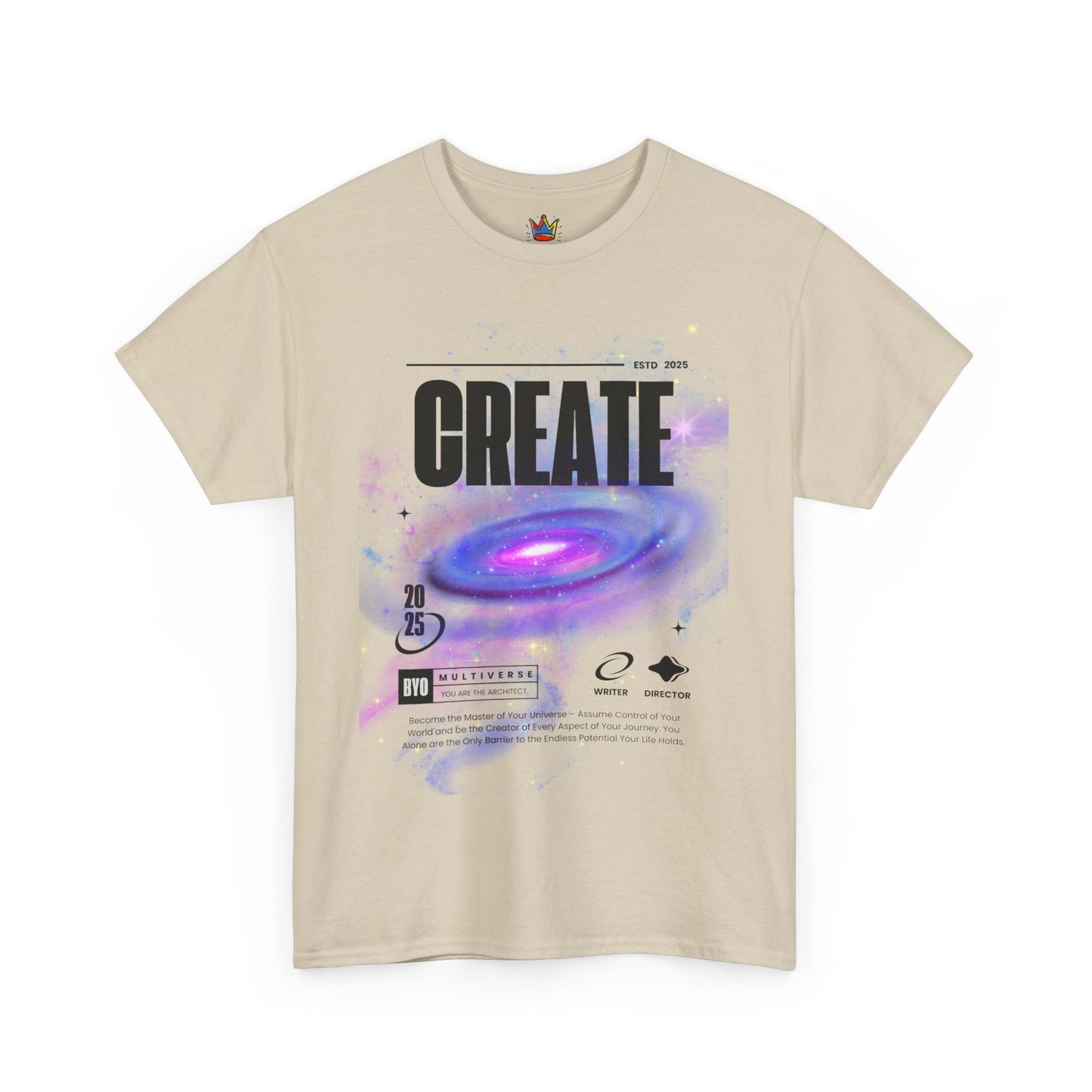 Manifest inspiring create your universe  Unisex Heavy Cotton Tee