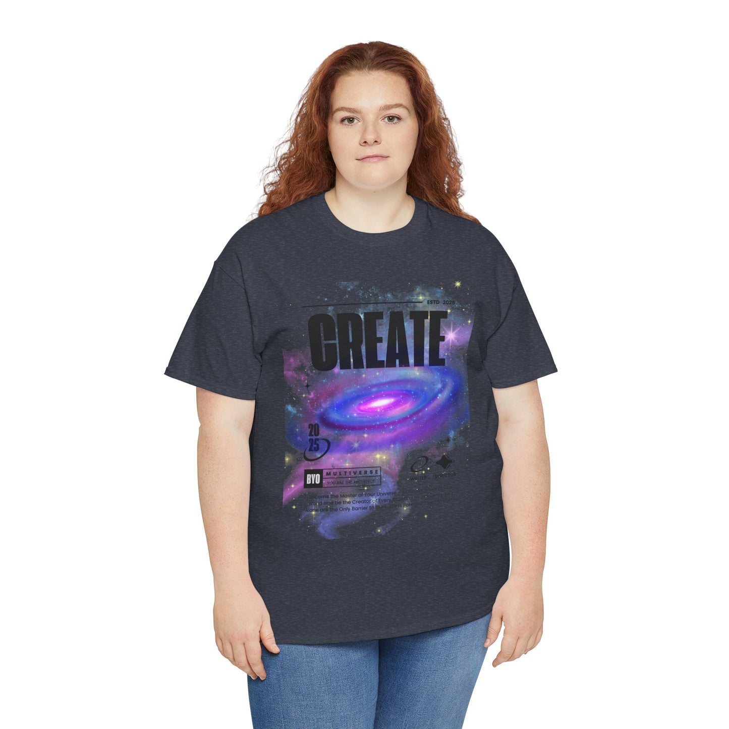 Manifest inspiring create your universe  Unisex Heavy Cotton Tee