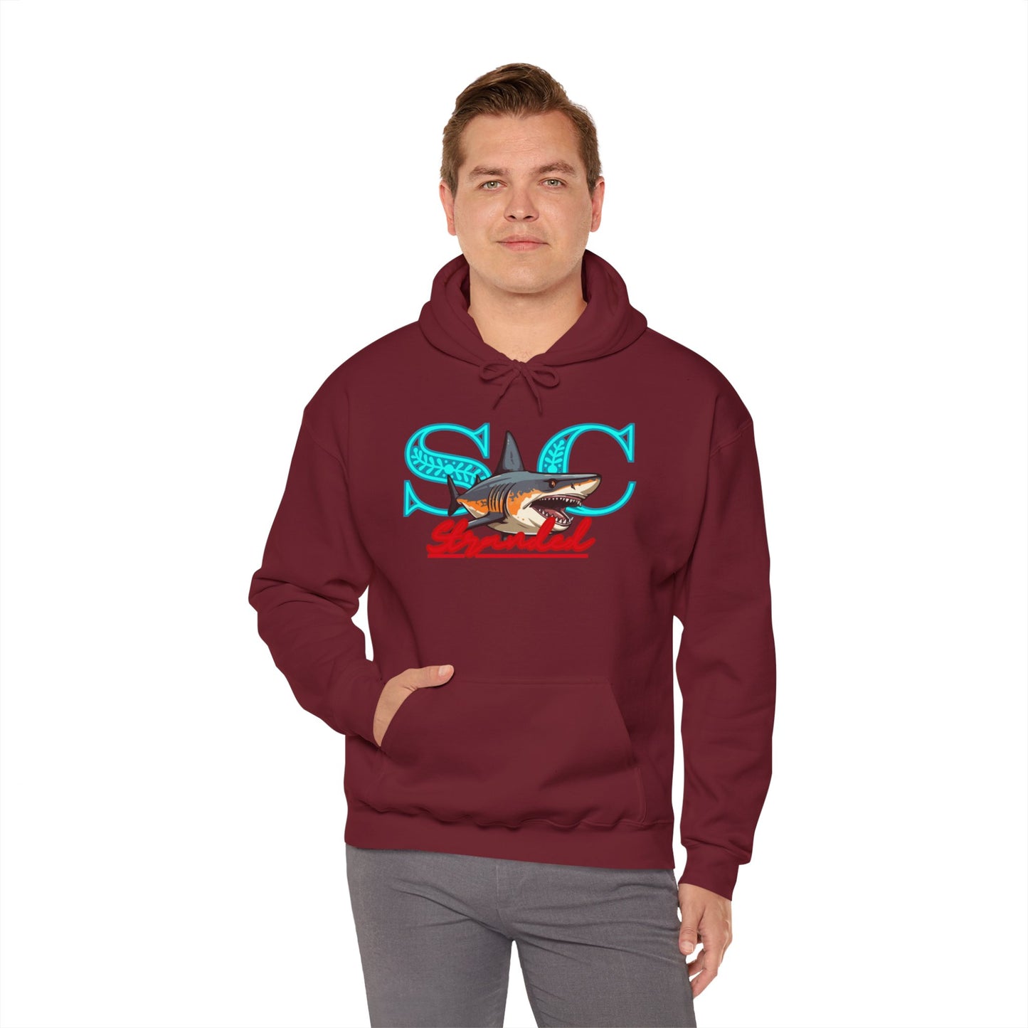Hooded sweat shirt (stone cradle) stranded line