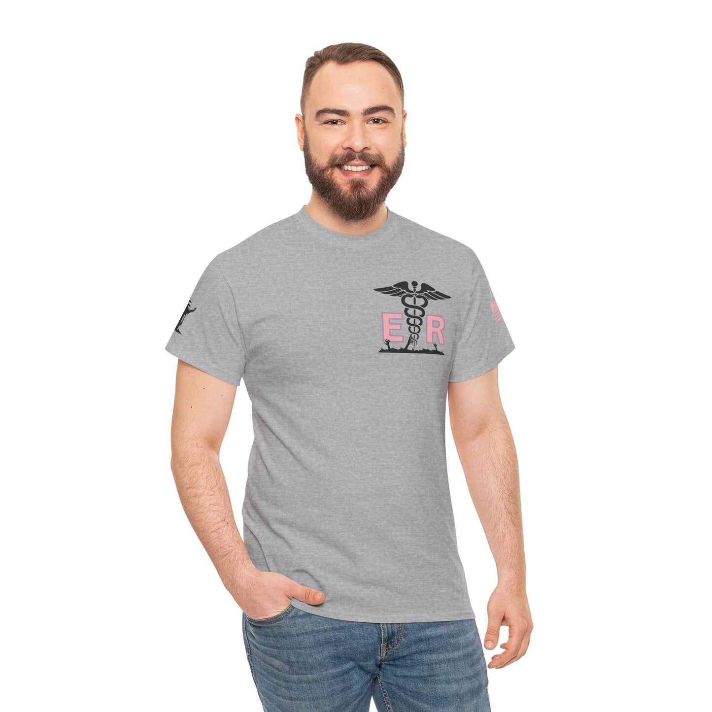ER Halloween strawberry moon Night of the Living Dead t shirt Unisex Heavy Cotton Tee