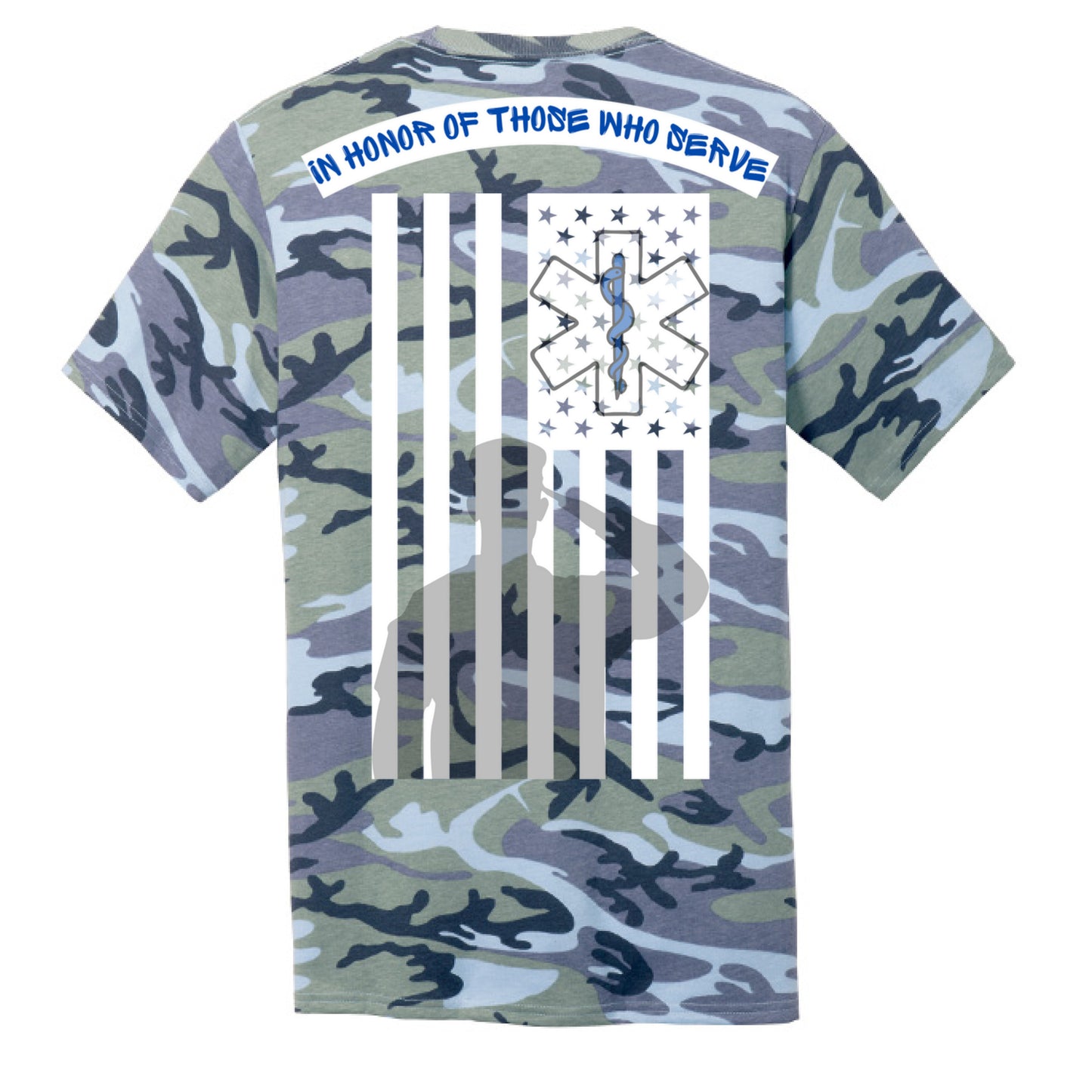 Woodland Blue Camo - BACK