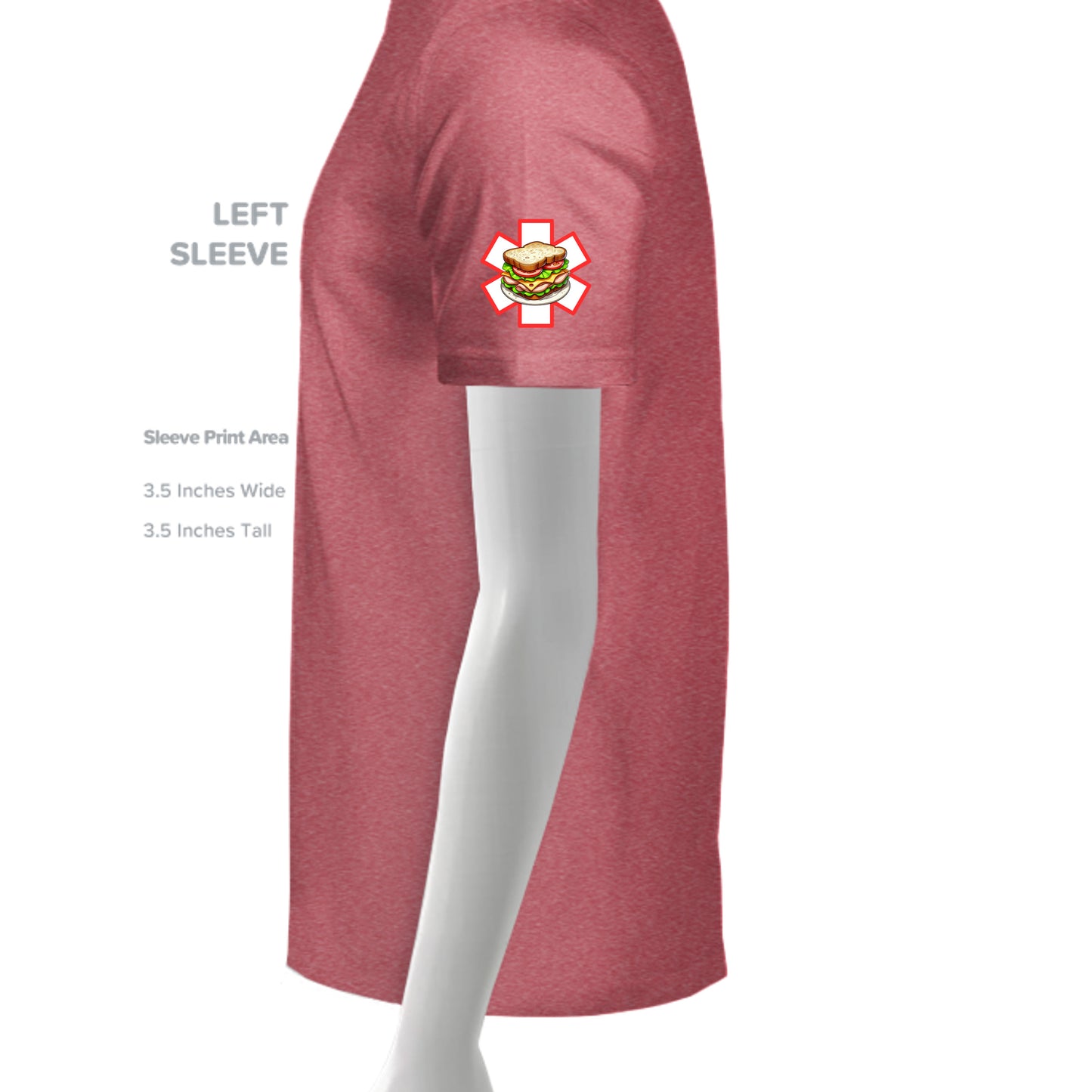 HEATHER RED - G500 - SLEEVE_LEFT