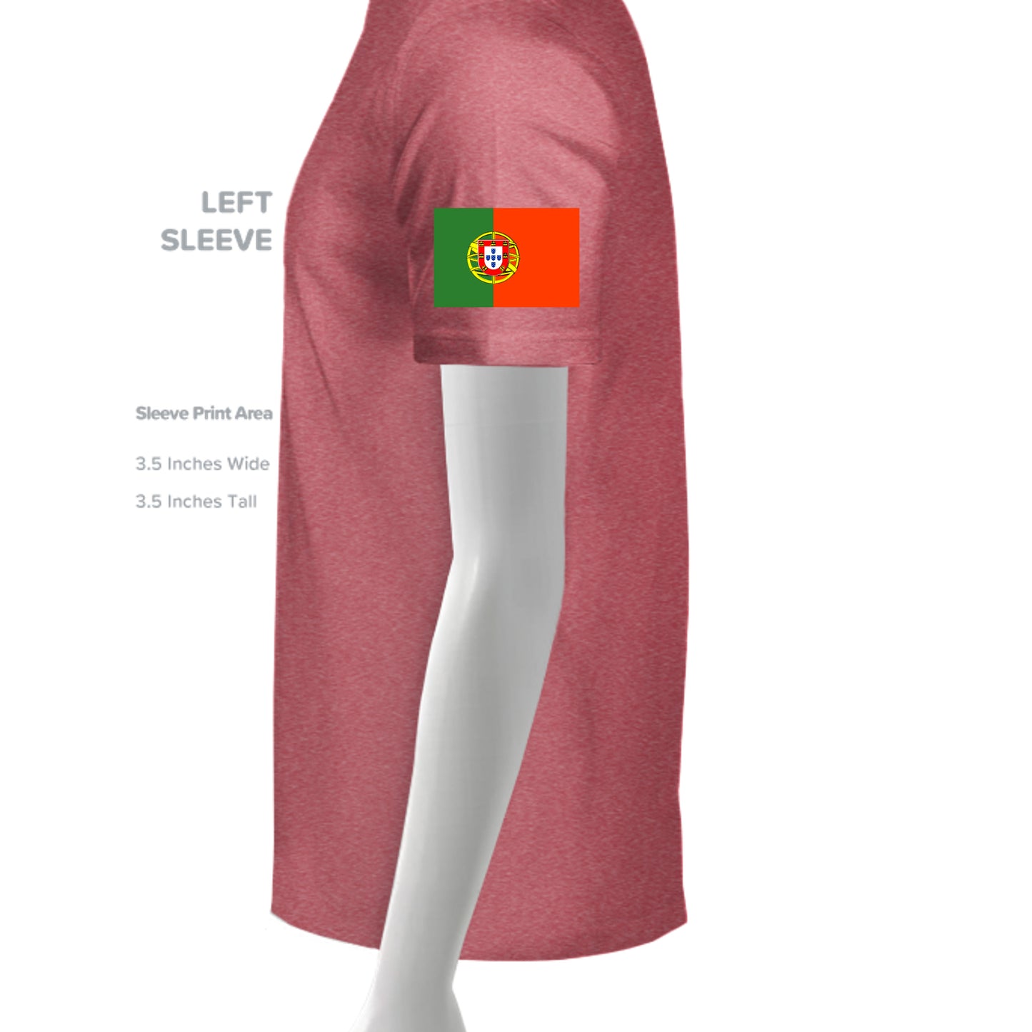 HEATHER RED - G500 - SLEEVE_LEFT