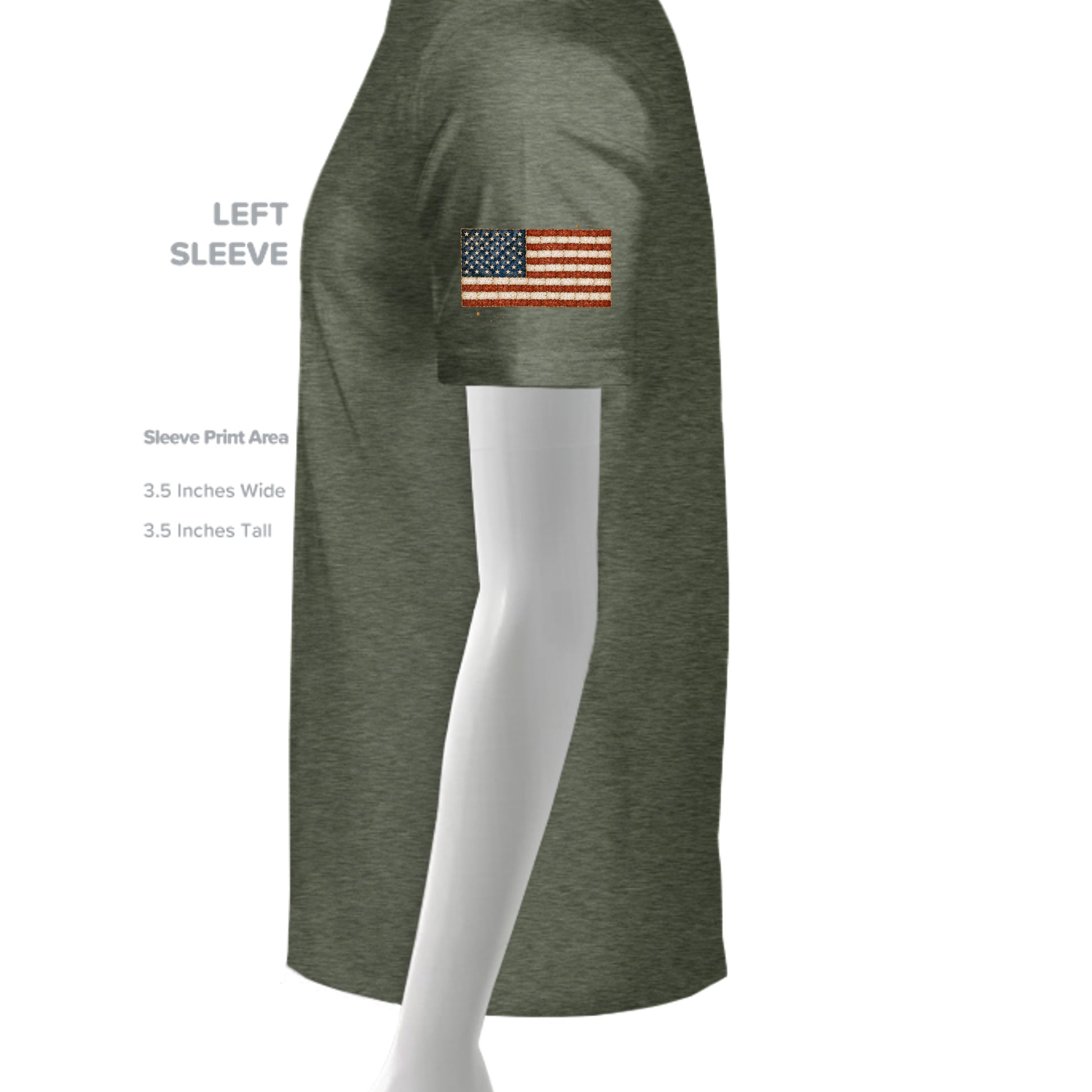 HEATHER MILITARY GREEN - G500 - SLEEVE_LEFT