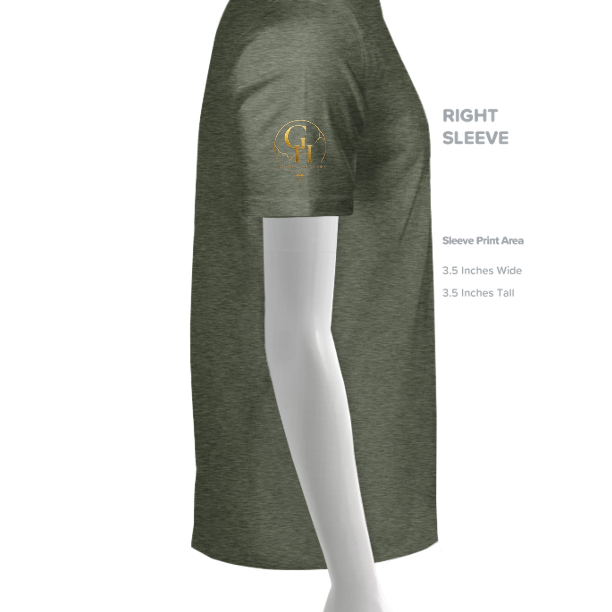 HEATHER MILITARY GREEN - G500 - SLEEVE_RIGHT